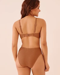 Haut de bikini plongeant bonnet D en crochet ICED MOCHA