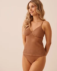 ICED MOCHA Crochet Tankini Top