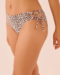 LEOPARD Cross-Tie Bikini Bottom