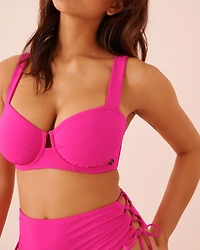 BRIGHT FUCHSIA D Cup Balconette Bikini Top