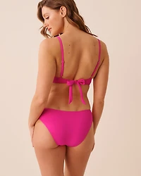 Haut de bikini triangle torsadé BRIGHT FUCHSIA