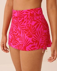 Bas de bikini jupe taille haute TROPICAL FUCHSIA