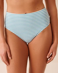 Bas de bikini taille haute SAILOR STRIPE