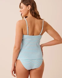 Haut tankini encolure en V SAILOR STRIPE