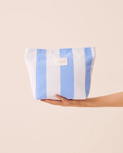 Pochette rayée en ratine
