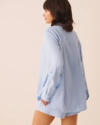 Chemise de plage en rayonne et lin