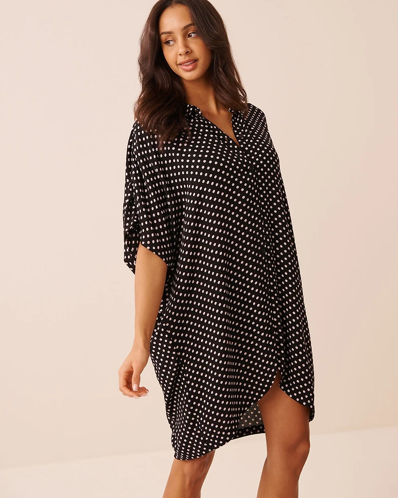 Chemise longue en gaze