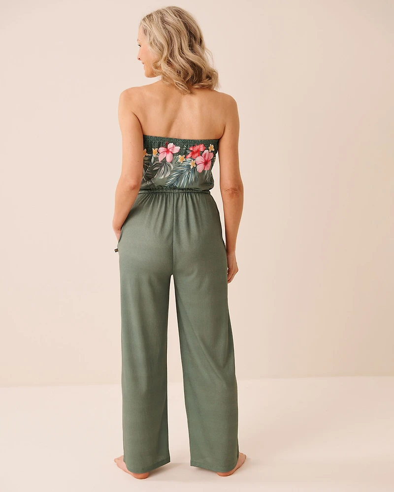 Tropical Sleeveless Jumpsuit