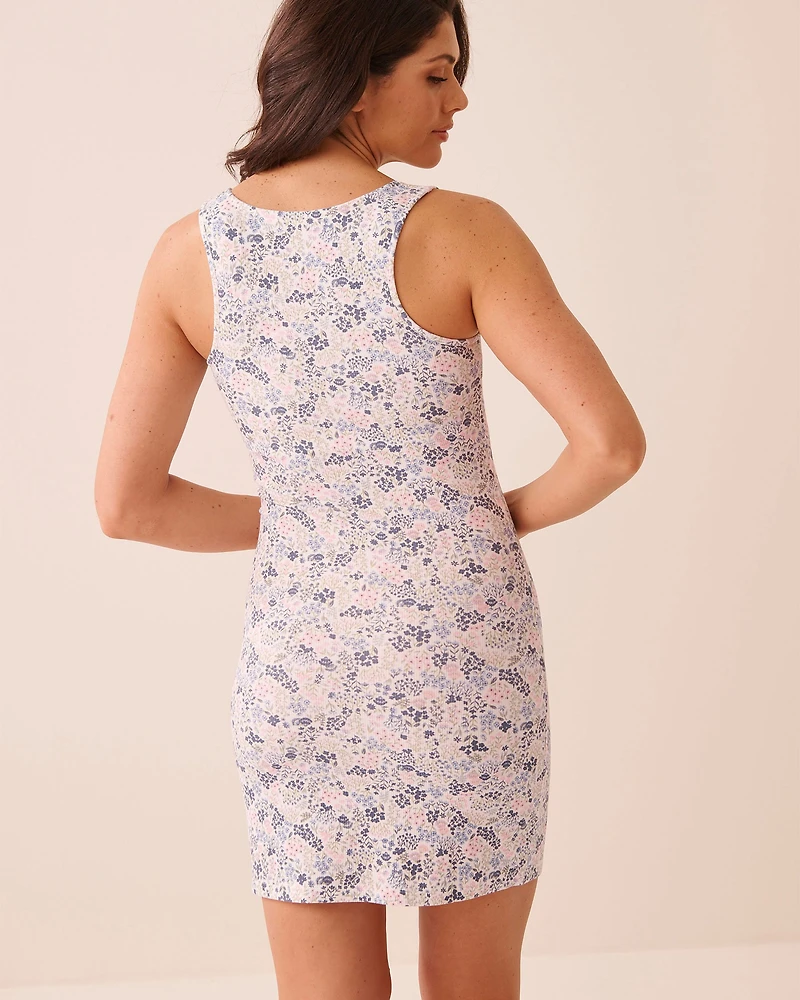 Ribbed Modal Nightie with Shelf Bra