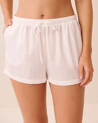 Short en satin et chiffon