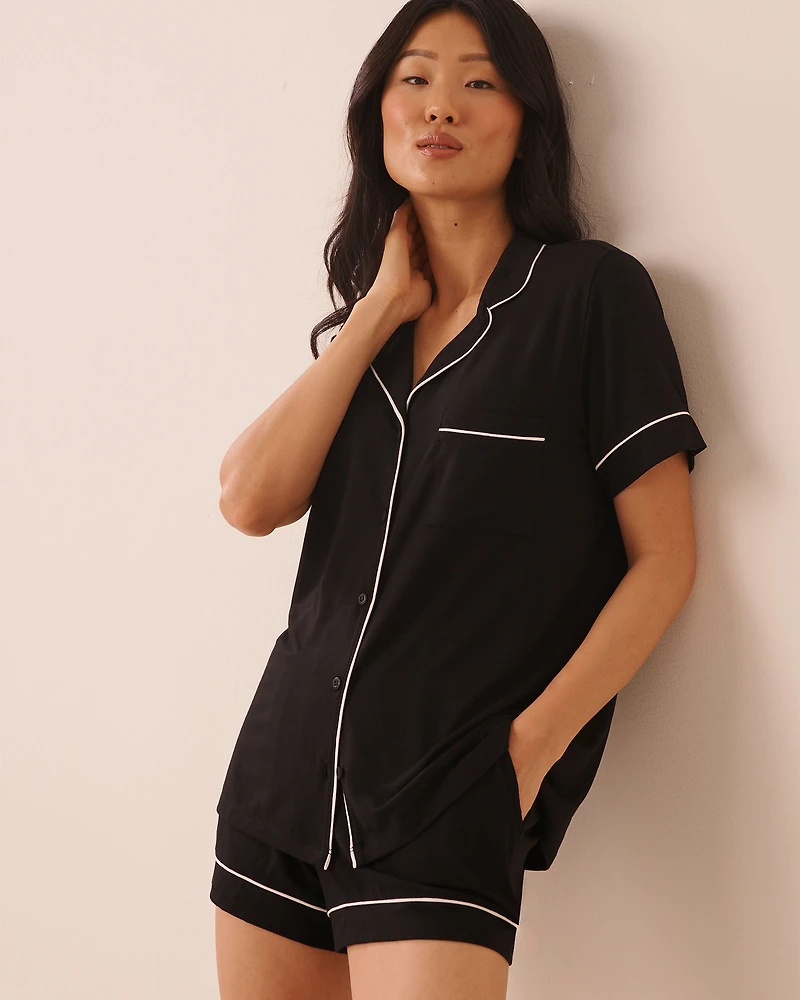 Ensemble pyjama manches courtes en modal