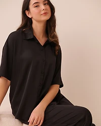 Short Sleeve Satin Pajama Set