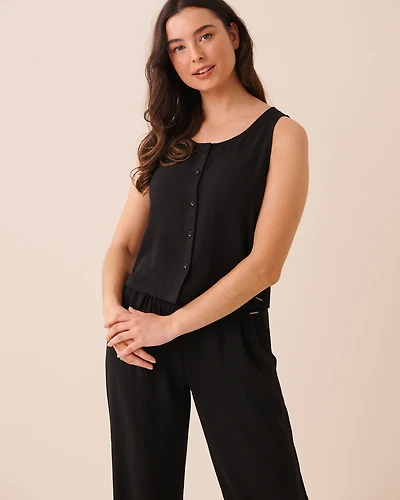 Camisole boutonnée texture froissée