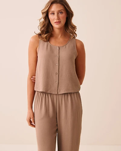 Button-down Crinkle Cami