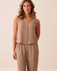 Button-down Crinkle Cami