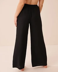 Wide Leg Crinkle Pants