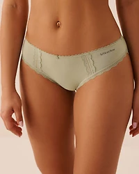 Cotton and Lace Detail Bikini Panty