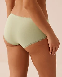 Cotton and Lace Detail Hiphugger Panty