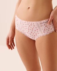 Culotte aux hanches coton et détails de dentelle