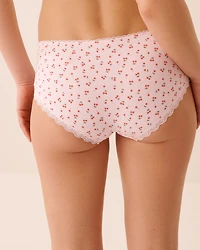 Culotte aux hanches coton et détails de dentelle