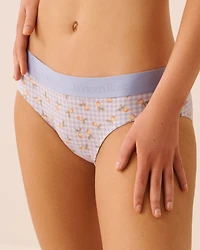 Cotton and Logo Elastic Band Bikini Panty