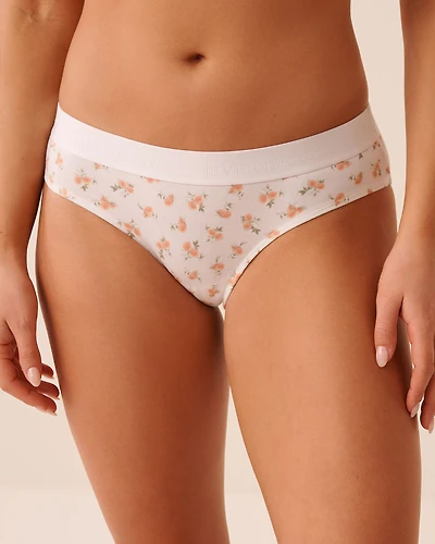 Cotton and Logo Elastic Band Bikini Panty