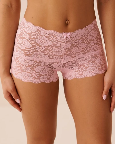 Lace High Waist Boyshort Panty
