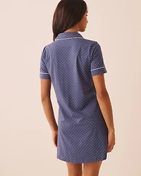 Chemise de nuit boutonnée en coton