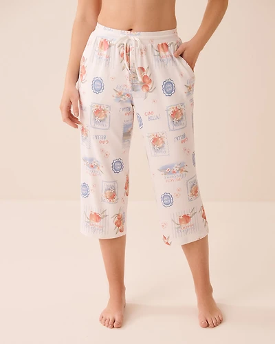 Capri de pyjama ultra doux imprimé dolce vita