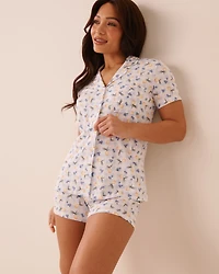 Ensemble pyjama imprimé coccinelle avec chemisier