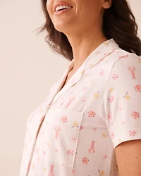 Watercolour Floral Print Super Soft Button-down Shirt