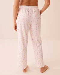 Pantalon de pyjama ultra doux imprimé floral aquarelle