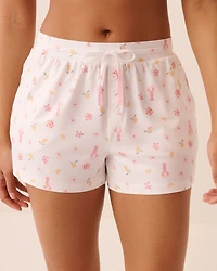 Watercolour Floral Print Super Soft Pajama Shorts