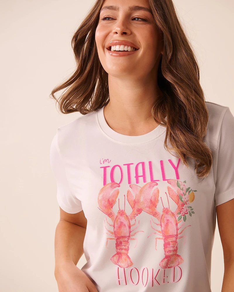 T-shirt ultra doux imprimé homard