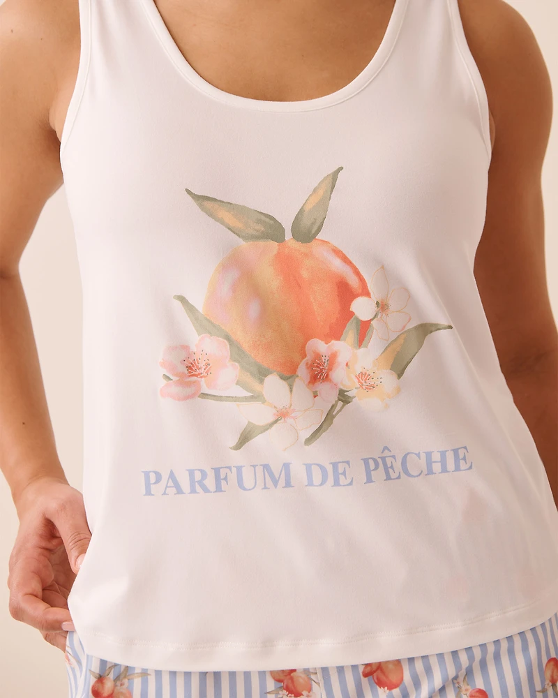 Camisole ultra douce imprimé pêche