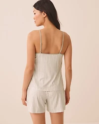 Super Soft Striped Cami with Shelf Bra