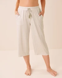 Super Soft Striped Pajama Capris