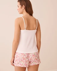 Camisole ultra douce à soutien intégré imprimé floral aquarelle