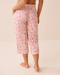 Capri de pyjama ultra doux imprimé floral aquarelle