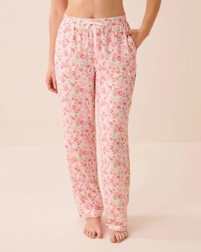 Watercolour Floral Print Super Soft Pajama Pants