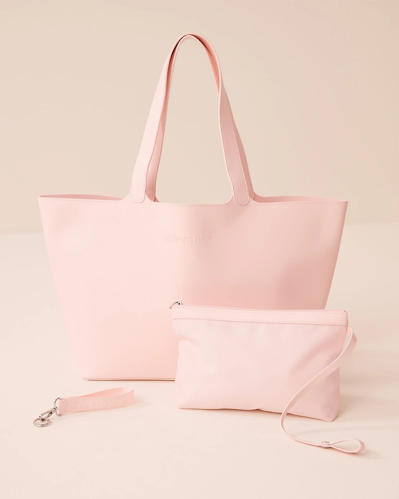 Faux Leather Tote Bag