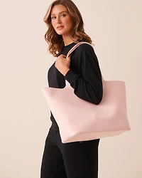 Faux Leather Tote Bag