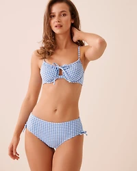 SERENE BLUE Plunge Bikini Top