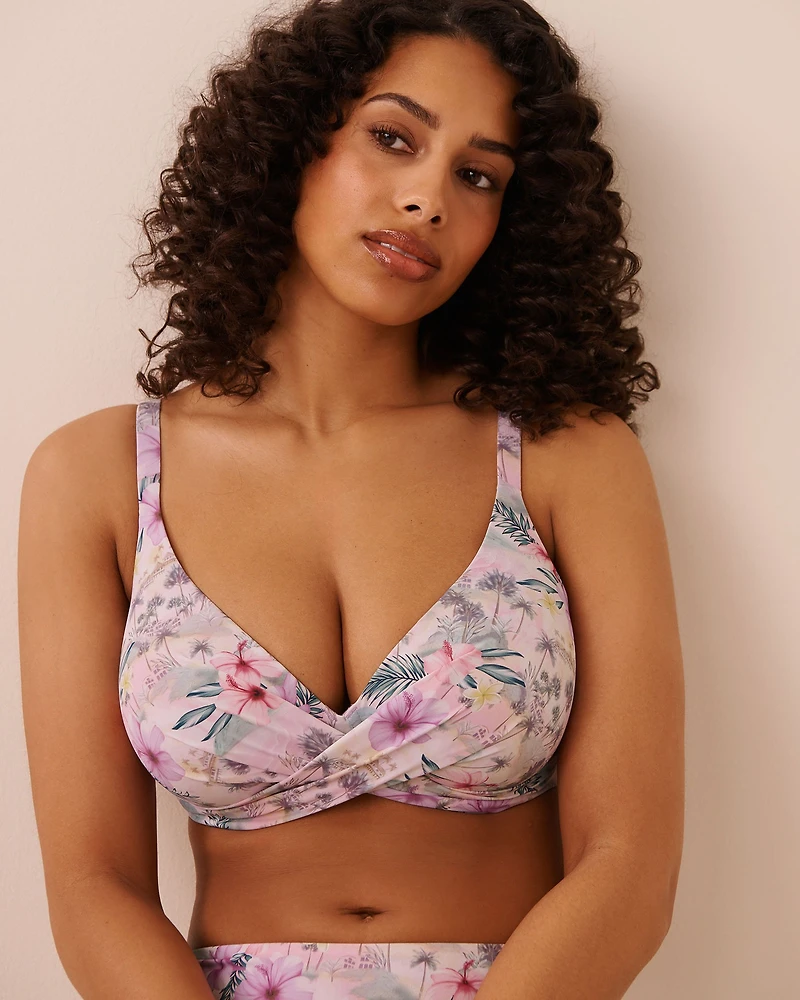 ISLAND BLUSH D Cup Plunge Bikini Top