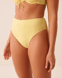 Bas de bikini brésilien taille haute EARTHY GREEN