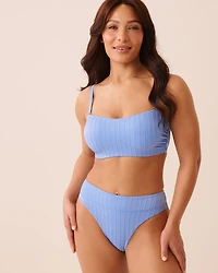 LILAC BLUE D Cup Bandeau Bikini Top