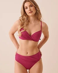 KHAKI GREY Plunge Bikini Top