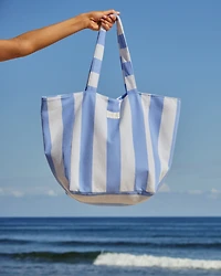 Sac de plage rayé en ratine