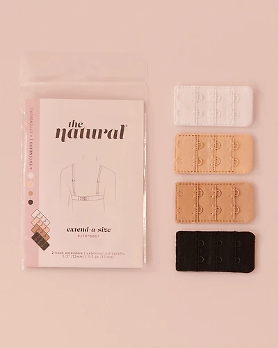 4Pcs Set of 1/2'' 2-Hook Bra Extenders