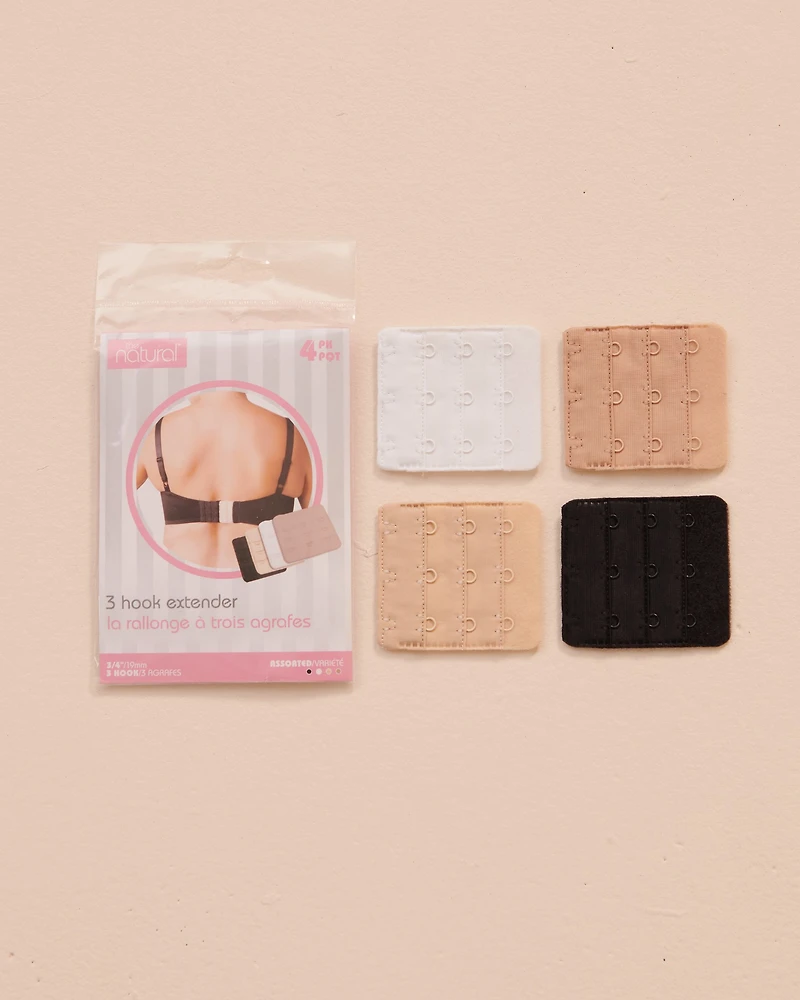 4Pcs Set of 3/4'' -Hook Bra Extenders